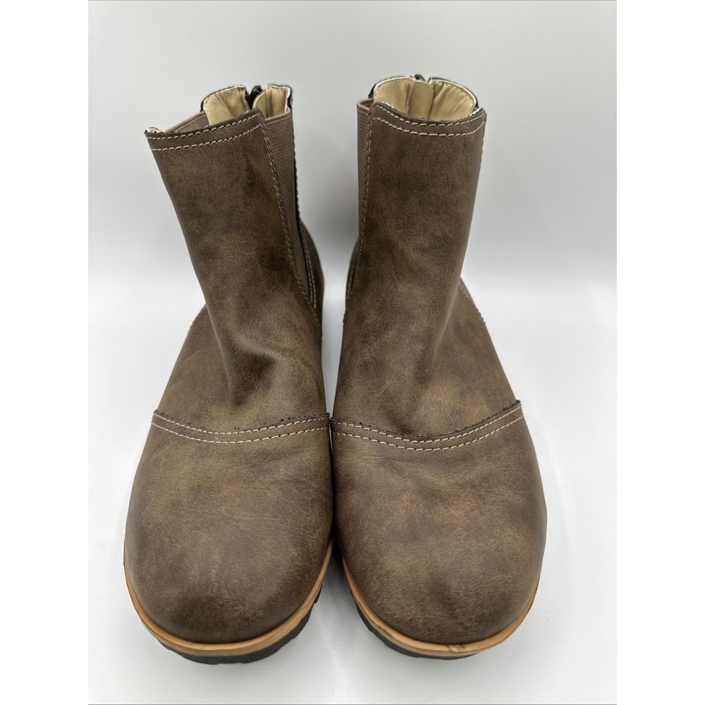 JBU by Jambu Peacock Water Resistant Chelsea Brown Ankle Boots 10M Back Zipper